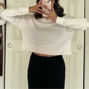 Cropped White Longsleeve